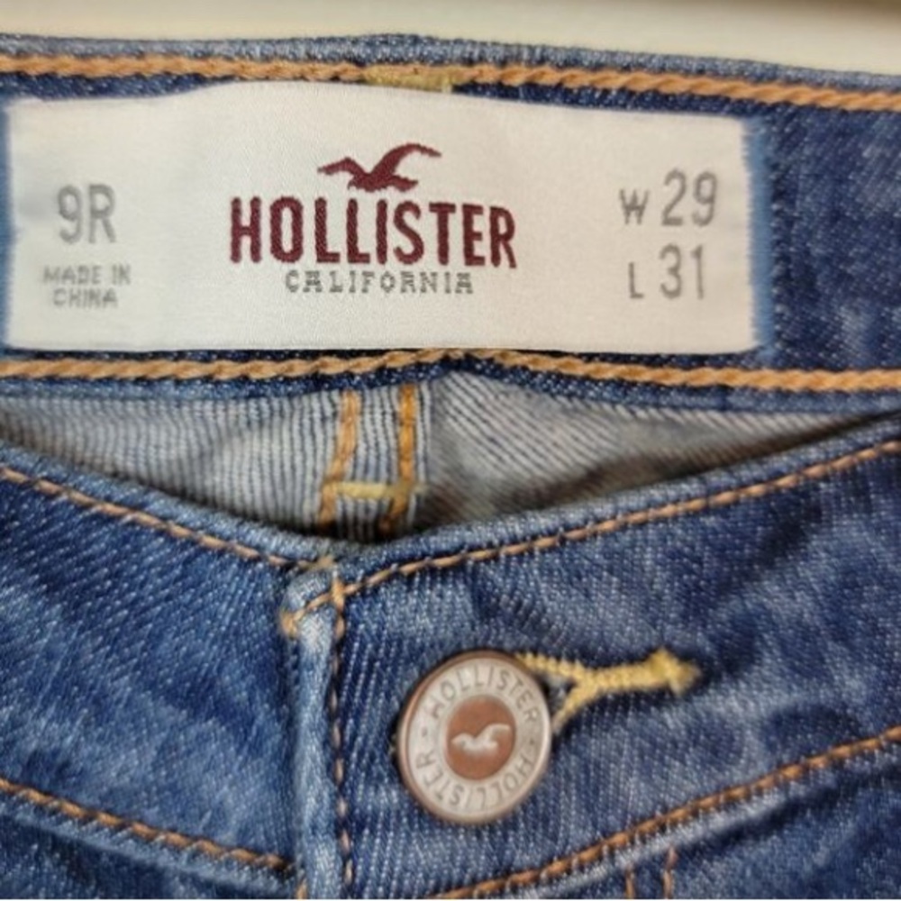 Hollister NWT Skinny Jeans 29x32 Blue Denim Low Rise Y2K Stretch 9R - Picture 5 of 8